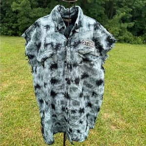 Fringed sleeve Sturgis shirt